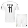 Officiële Voetbalshirt + Korte Broek Real Madrid Rodrygo 11 Thuis 2024-25 - Kids